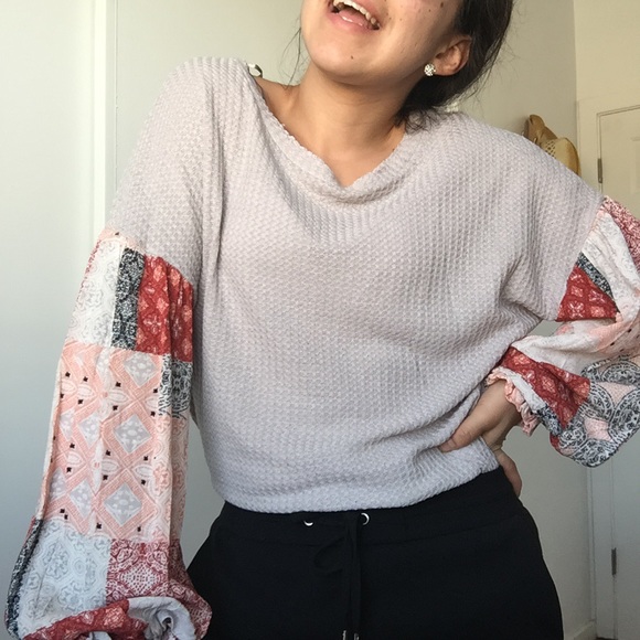 ❗️One Left❗️NWT Long Sleeve Detail Waffle Top - Picture 4 of 6